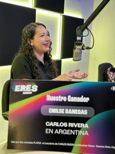 Emilse, la afortunada ganadora del premio para ver a Carlos Rivera